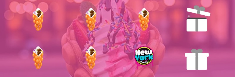 Los sellos de la tarjeta de New York Candy