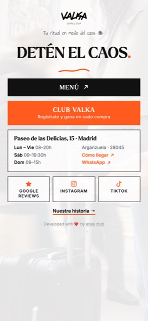 Portada de enlaces de VALKA · Coffee Stop